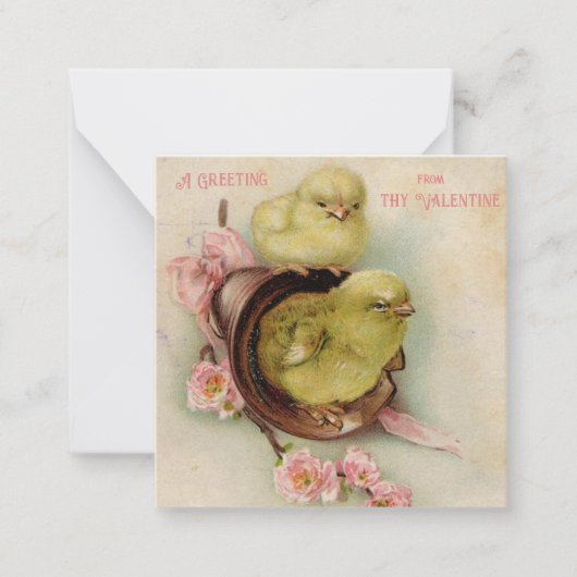 ヴィンテージのバレンタインデーのカード ノートカード (正面)
