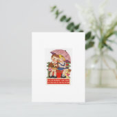 ヴィンテージのバレンタインデーカード シーズンポストカード (スタンド正面)