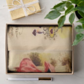 ヴィンテージのバレンタインメッセージのピンクパラソル 薄葉紙 (ギフト)