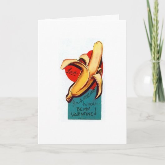 ヴィンテージのバレンタイン-あなたは私をバナナ運転します、 シーズンカード (正面)