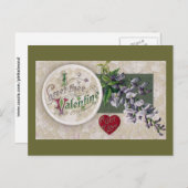 ヴィンテージのバレンタイン シーズンポストカード (正面/裏面)