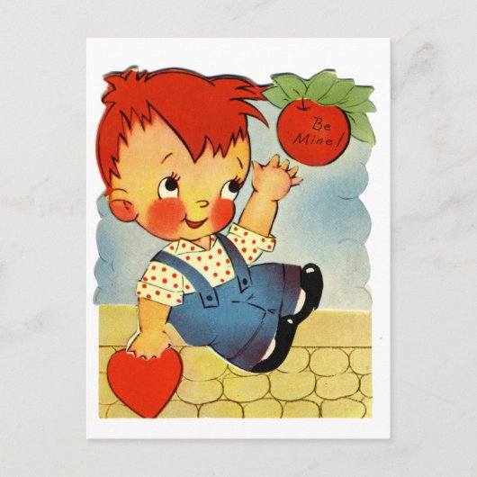 ヴィンテージのバレンタイン シーズンポストカード (正面)
