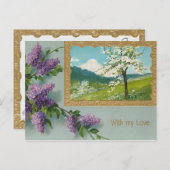 ヴィンテージのバレンタイン シーズンポストカード (正面/裏面)