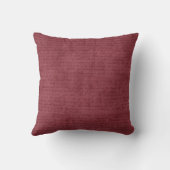 ヴィンテージのバーガンディの原稿の暗い藤色の執筆手紙 クッション (裏面)