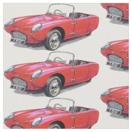 ヴィンテージのバークレーT60車の生地 ファブリック (クローズアップ)