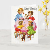 ヴィンテージのバースデー・カード カード (黄色い花)