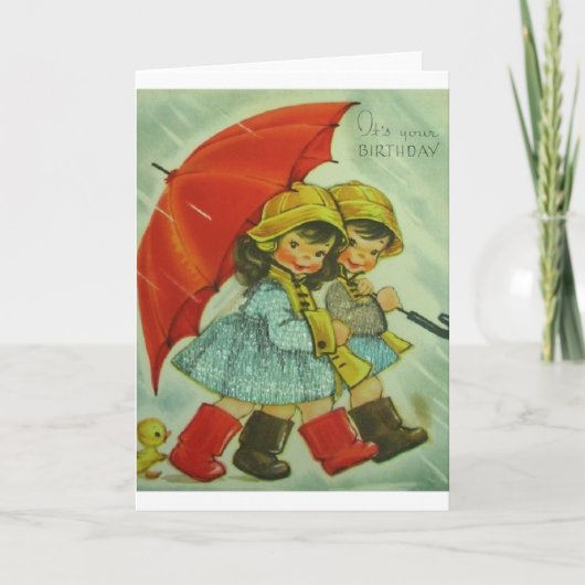 ヴィンテージのバースデー・カード カード (正面)