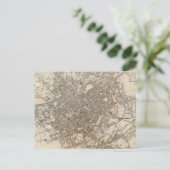 ヴィンテージのバーミンガム・イングランドの地図（1839年） ポストカード (スタンド正面)