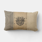 ヴィンテージのバーラップのスタイリッシュなパーソナライズ ランバークッション (裏面)