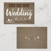 ヴィンテージのバーラップの効果は、日付を救います エンクロージャーカード (正面/裏面)