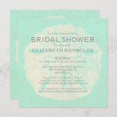 ヴィンテージのバーラップの砂ドルのブライダルシャワーの招待 招待状 (正面/裏面)