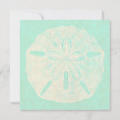 ヴィンテージのバーラップの砂ドルのブライダルシャワーの招待 招待状 (裏面)