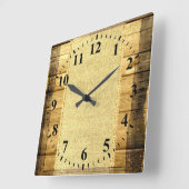 ヴィンテージのバーラップの素朴な木製の一見 スクエア壁時計 (傾斜)