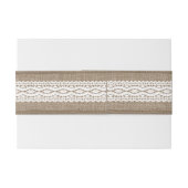 ヴィンテージのバーラップ及びレース 招待状ベリーバンド (裏面例)