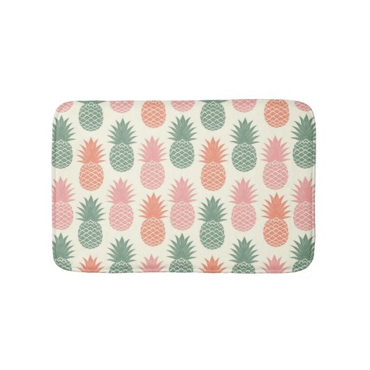 ヴィンテージのパイナップルパターン2 バスマット (正面)