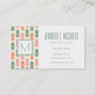 ヴィンテージのパイナップルパターン2 名刺