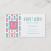 ヴィンテージのパイナップルパターン|モノグラム 名刺 (正面)