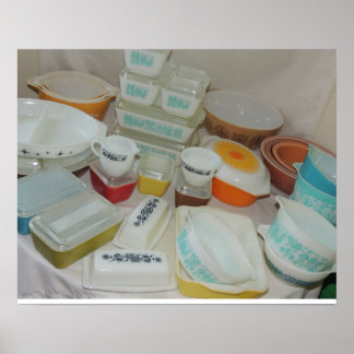 ヴィンテージのパイレックス料理！ ポスター