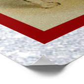 ヴィンテージのパグが新年の鐘を鳴らすポスター ポスター (角)