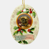 ヴィンテージのパグのクリスマスのオーナメント セラミックオーナメント (裏面)