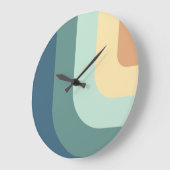 ヴィンテージのパステルカラー ラージ壁時計 (傾斜)
