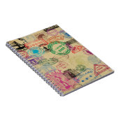 ヴィンテージのパスポートのスタンプ ノートブック (右側)