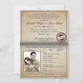 ヴィンテージのパスポートの招待状 招待状 (正面)