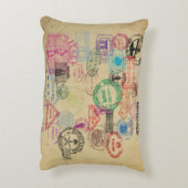 ヴィンテージのパスポートはアクセントの枕を押します アクセントクッション (裏面(縦))