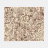 ヴィンテージのパスポートはフリースブランケットを押します フリースブランケット (正面(横))