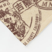 ヴィンテージのパスポートはフリースブランケットを押します フリースブランケット (角)