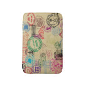 ヴィンテージのパスポートは小さいバス・マットを押します バスマット (正面縦)