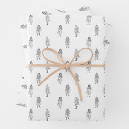 ヴィンテージのパターン1899 ラッピングペーパーシート