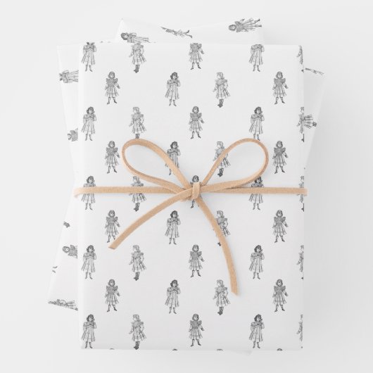 ヴィンテージのパターン1899 ラッピングペーパーシート (インサイチュ)