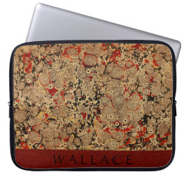 ヴィンテージのパターン（の模様が）あるな大理石模様をつけられた表紙 ラップトップスリーブ