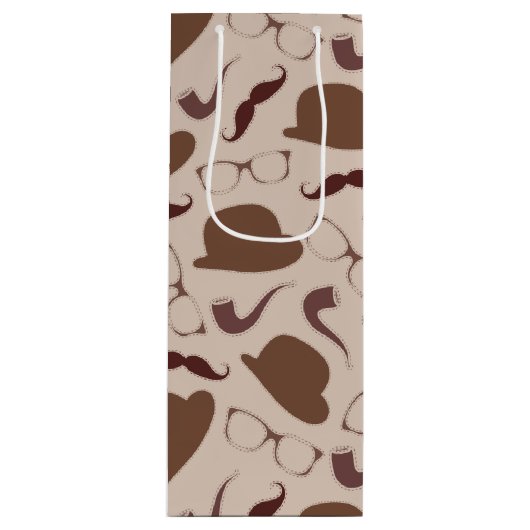 ヴィンテージのパパの服装 ワインギフトバッグ (正面)