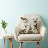 ヴィンテージのパリのクリスマスのエッフェル塔の枕 クッション (椅子)