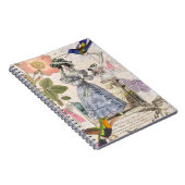 ヴィンテージのパリのファッションのエレガントなコラージュ ノートブック (右側)