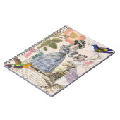 ヴィンテージのパリのファッションのエレガントなコラージュ ノートブック (左側)