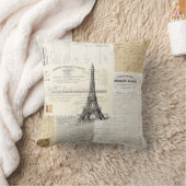 ヴィンテージのパリのフランスのな短命なものの枕 クッション (ブランケット)