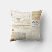 ヴィンテージのパリのフランスのな短命なものの枕 クッション (裏面)