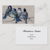 ヴィンテージのパリのブルーバードの名刺 名刺 (正面/裏面)