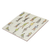 ヴィンテージのパリの人々の装飾的なタイル タイル (側面)