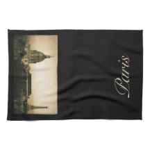 ヴィンテージのパリの台所タオル