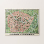 ヴィンテージのパリの地図のパズル ジグソーパズル (横)