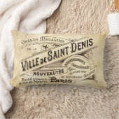 ヴィンテージのパリの広告の別荘の聖者 ランバークッション (ブランケット)