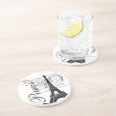 ヴィンテージのパリエッフェル塔のイラストレーション コースター (側面)