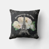 ヴィンテージのパリエッフェル塔の家の装飾の黒板 クッション (裏面)