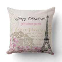 ヴィンテージのパリエッフェル塔の花のレースの手紙