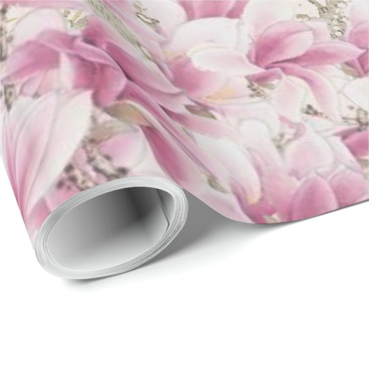 ヴィンテージのパリエッフェル塔の花の芸術のイラストレーション ラッピングペーパー (ロールコーナー)