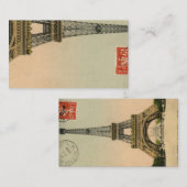 ヴィンテージのパリエッフェル塔の郵便はがきの座席表 プレイスカード (正面/裏面)